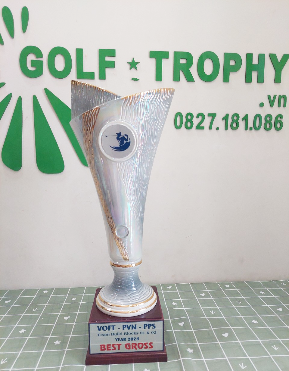 Cúp gốm Sứ màu xám