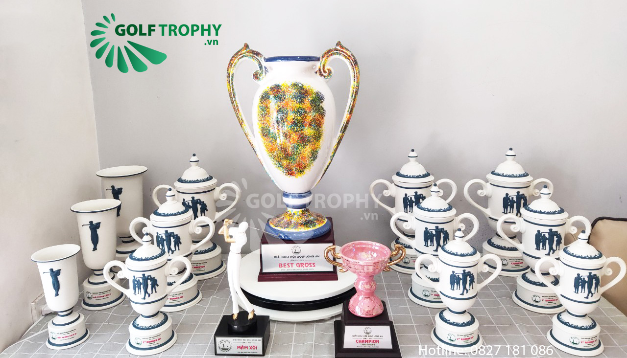 bộ cúp sứ giải golf Hội Golf Long AN