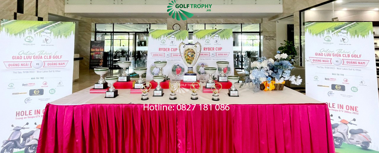 Bộ cúp gốm sứ giải Quảng Ngãi