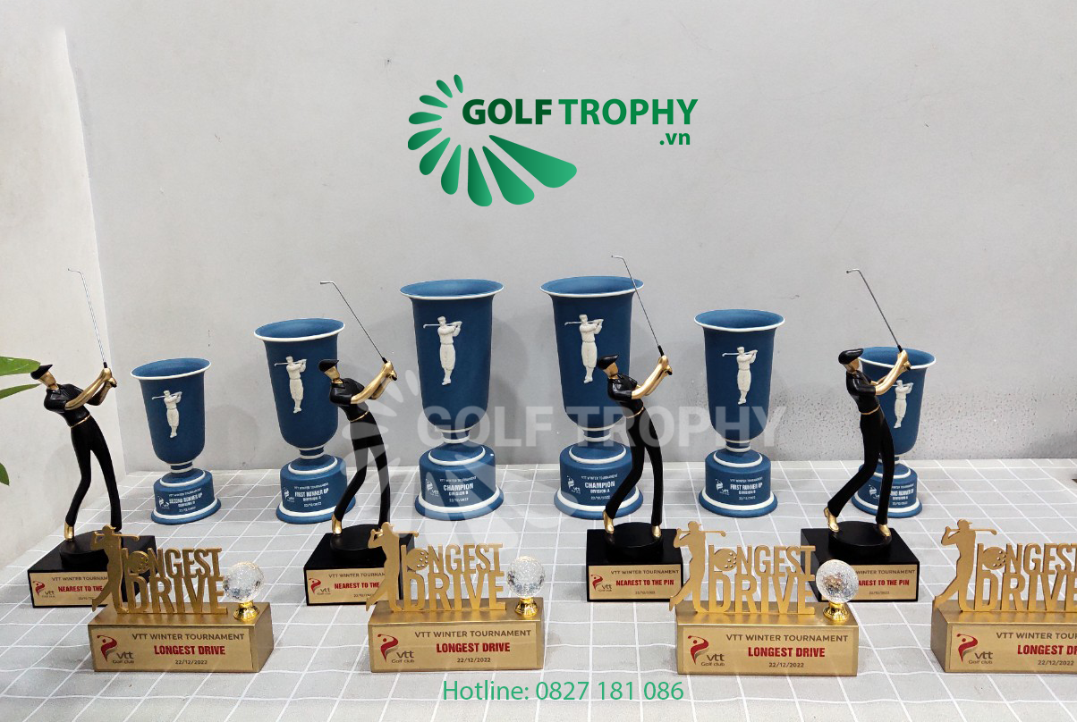 Bộ cúp gốm sứ giải golf VTT