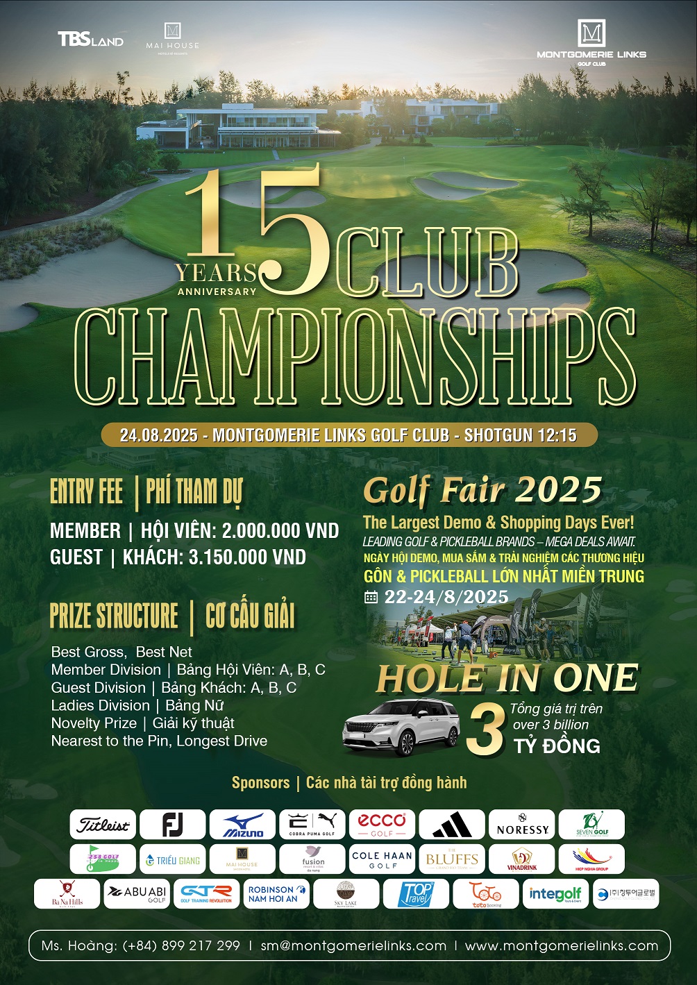 Montgomerie Links, Club Championships 2025