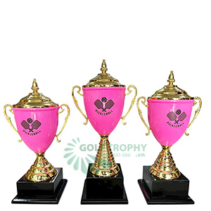 Cúp Pickleball kim loại màu vàng – hồng - PIC-2108