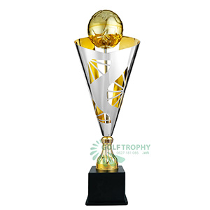 Cúp Golf kim loại Best Gross cắt laser màu vàng - GTP-30532