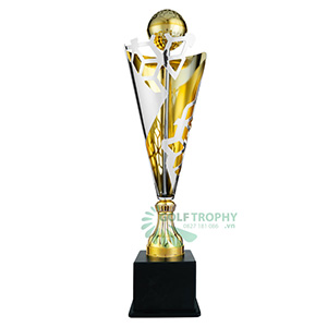 Cúp Golf kim loại Best Gross cắt laser màu vàng - GTP-30533
