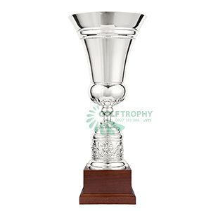 Cúp kim loại premium màu bạch kim - GTP-5030