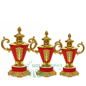 Cúp kim loại màu vàng - đỏ - GTP-4236D