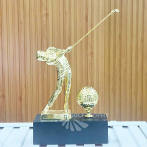 Cúp kỹ thuật người golf màu vàng - GTP-KT3304