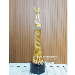 Cúp golf kỹ thuật thân xoắn màu vàng - GTP-KT3114