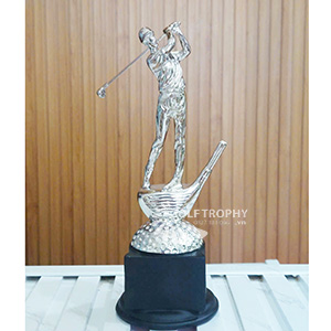 Cúp kỹ thuật hình người golf màu bạc - GTP-KT3102B