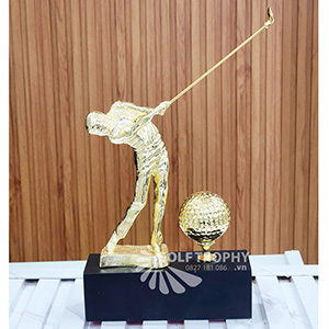 Cúp kỹ thuật người golf màu vàng - GTP-KT3304