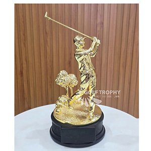 Cúp người golf màu vàng, chất liệu Resin - GTP-KT3305