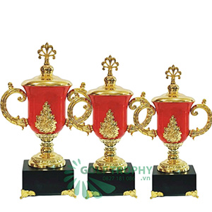 Cúp kim loại màu vàng phối đỏ - GTP-4239