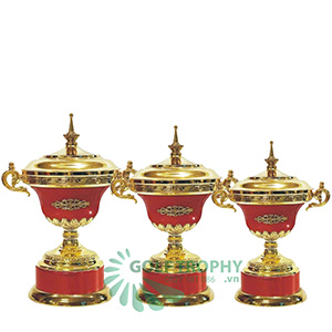 Cúp kim loại màu vàng – đỏ - GTP-4242