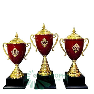 Cúp kim loại màu đỏ - GTP-4259