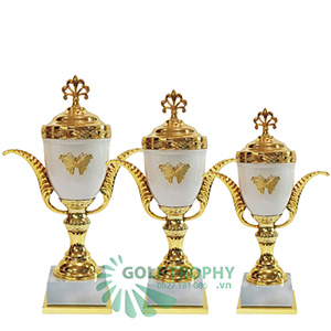 Cúp kim loại màu vàng - trắng  - GTP-4233