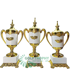 Cúp kim loại màu vàng - trắng - GTP-4235
