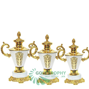 Cúp kim loại màu vàng - trắng  - GTP-4236