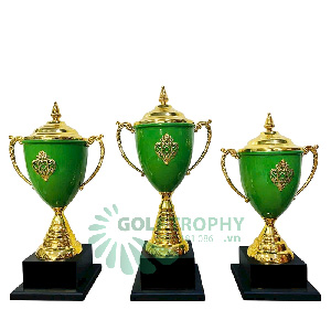  Cúp kim loại màu xanh ngọc - GTP-4258