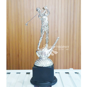 Cúp kỹ thuật hình người golf màu bạc - GTP-KT3102B