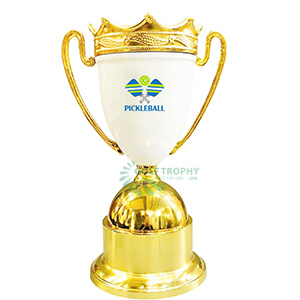 Cúp Pickleball kim loại màu vàng – trắng - PIC-2111