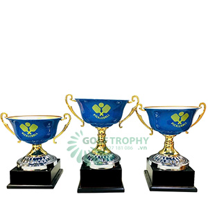 Cúp Pickleball kim loại màu vàng – xanh dương - PIC-2115