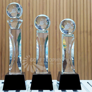   Cúp Pickleball pha lê thân trụ, bóng pickleball 3D - PIC-1110
