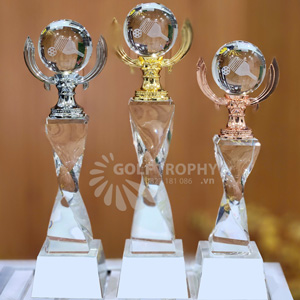 Cúp Pickleball pha lê thân xoắn - PIC-1101