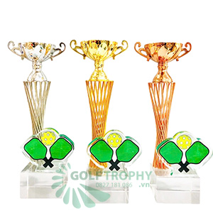 Cúp Pickleball chén kim loại vàng, thân kim loại - PIC-1121