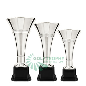 Cúp kim loại premium màu bạch kim - GTP-5032